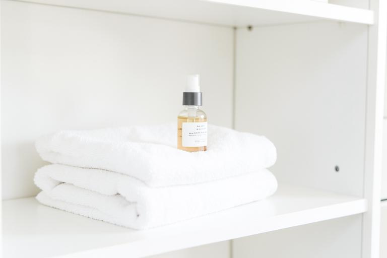 Cleansing towels and lotion prepared for a facial in Chinatown Manhattan