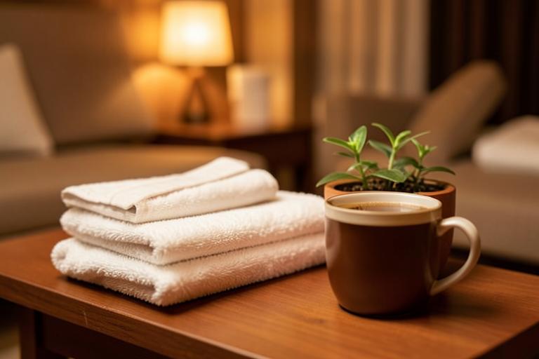Warm towels and herbal tea served after gua sha therapy